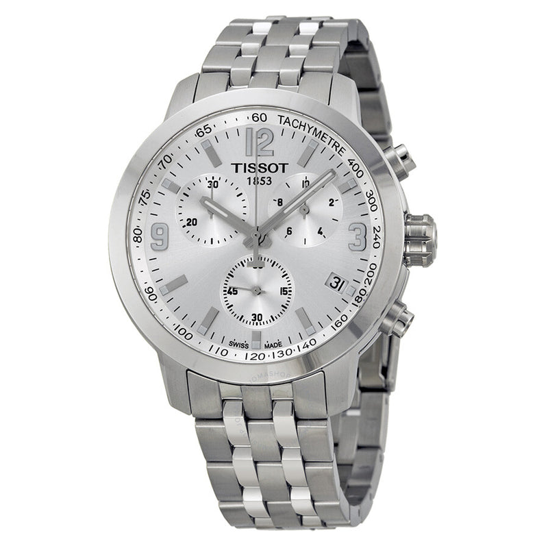Tissot PRC 200 Chronograph Silver Dial Men's Watch T0554171103700 - The Watches Men & Co