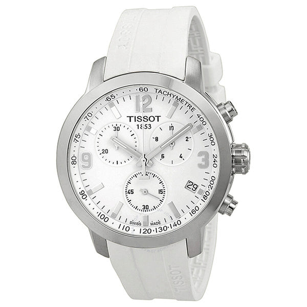 Tissot PRC 200 Chronograph White Dial Men's Watch T0554171701700 - The Watches Men & Co