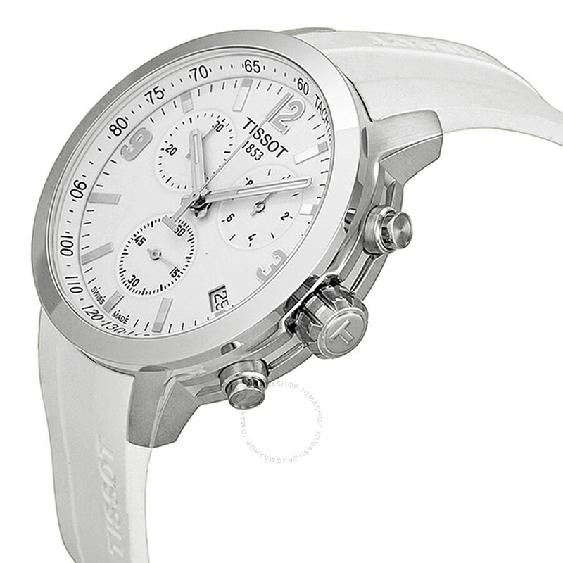 Tissot PRC 200 Chronograph White Dial Men's Watch T0554171701700 - The Watches Men & Co #2