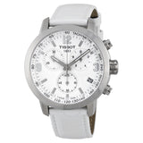 Tissot PRC 200 Chronograph White Dial Steel Watch T055.417.16.017.00 - The Watches Men & Co