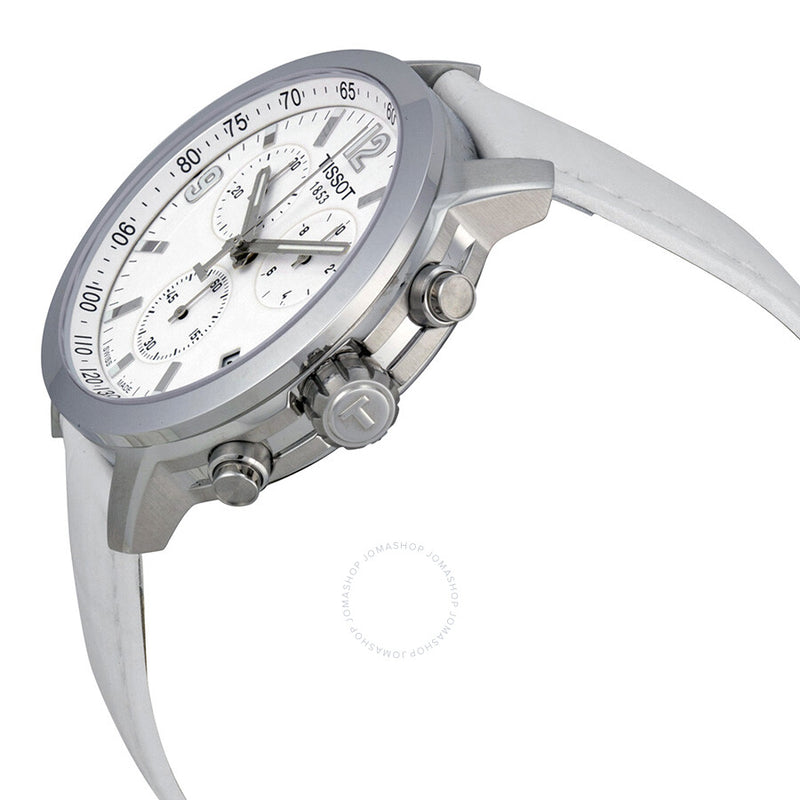Tissot PRC 200 Chronograph White Dial Steel Watch T055.417.16.017.00 - The Watches Men & Co #2
