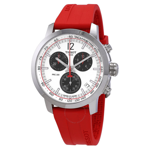 Tissot PRC 200 IIHF Swiss Edition Chronograph Quartz Silver Dial Men's Watch T114.417.17.037.01 - The Watches Men & Co
