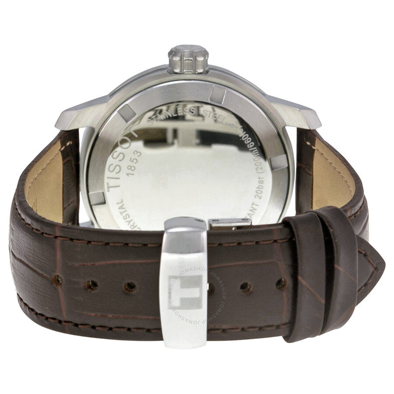 Tissot PRC 200 White Dial Brown Leather Men's Watch T0554101601701 - The Watches Men & Co #3