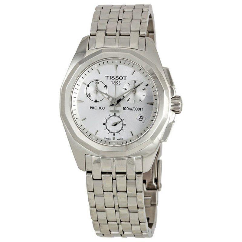 Tissot PRC100 Silver Dial Ladies Watch T008.217.11.031.00 - The Watches Men & Co