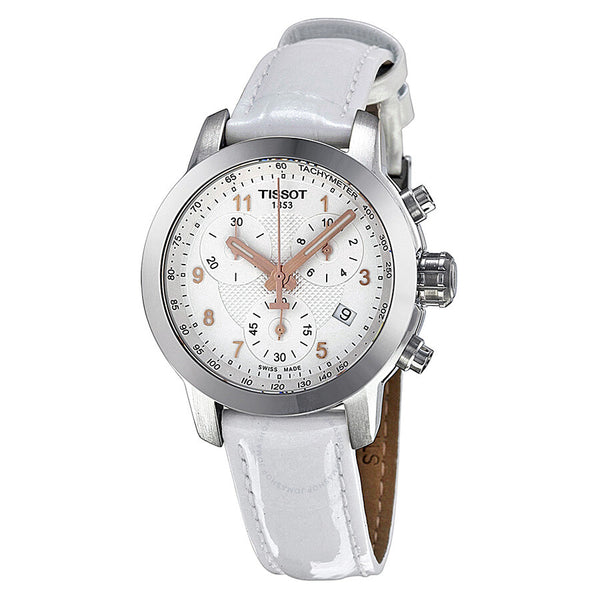 Tissot PRC200 Chronograph Silver Dial Ladies Watch T0552171603201 - The Watches Men & Co