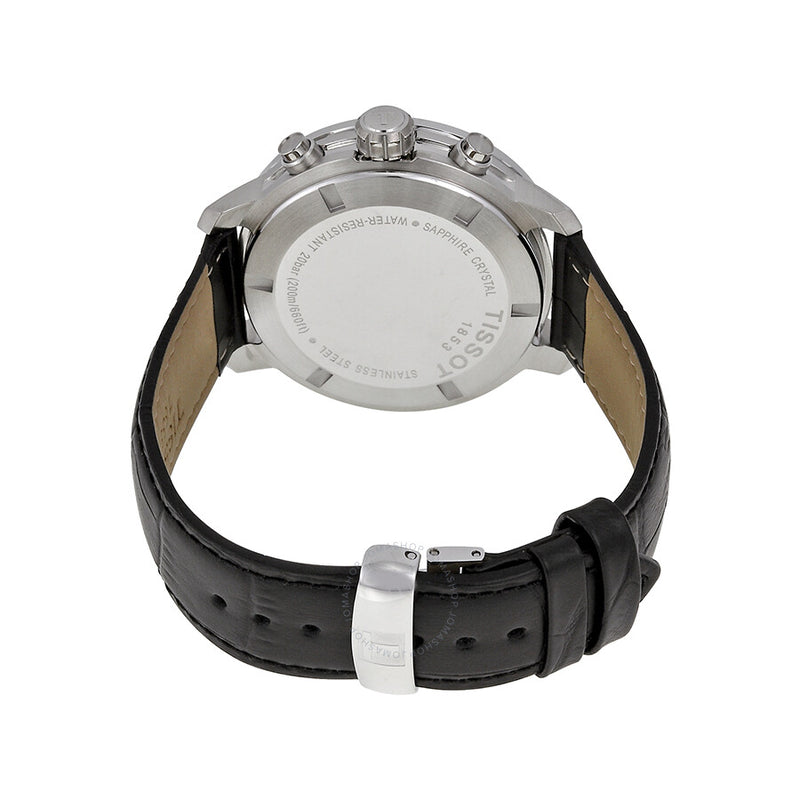 Tissot PRC200 Chronograph White Dial Black Leather Men's Watch T0554171603800 - The Watches Men & Co #3