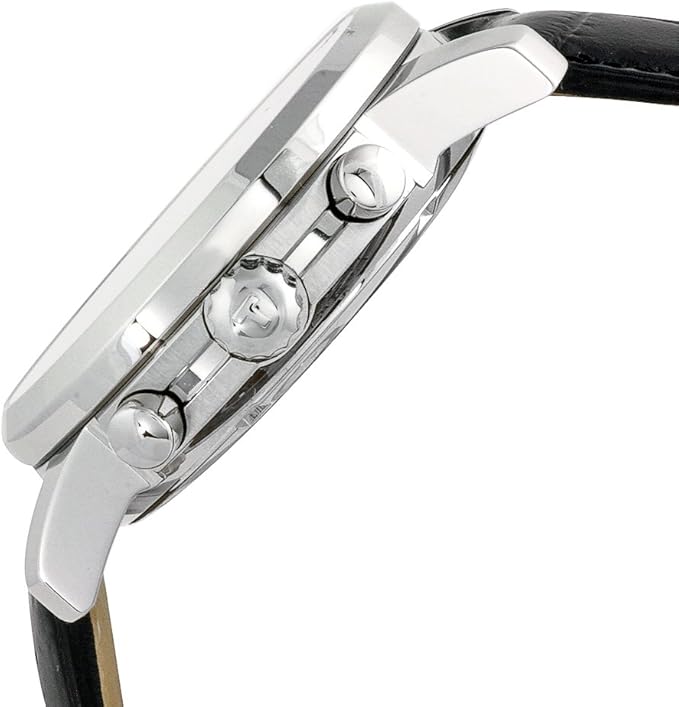 Side profile of Tissot PRC200 showing chronograph pushers and case thickness