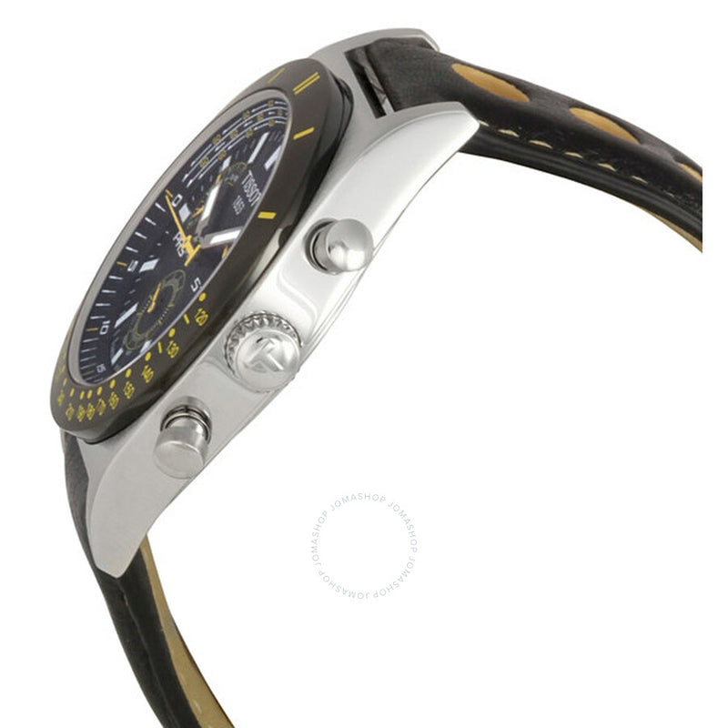 Tissot PRS516 Chronograph Black Dial Black Leather Men's Watch T91.1.428.51 - The Watches Men & Co #2