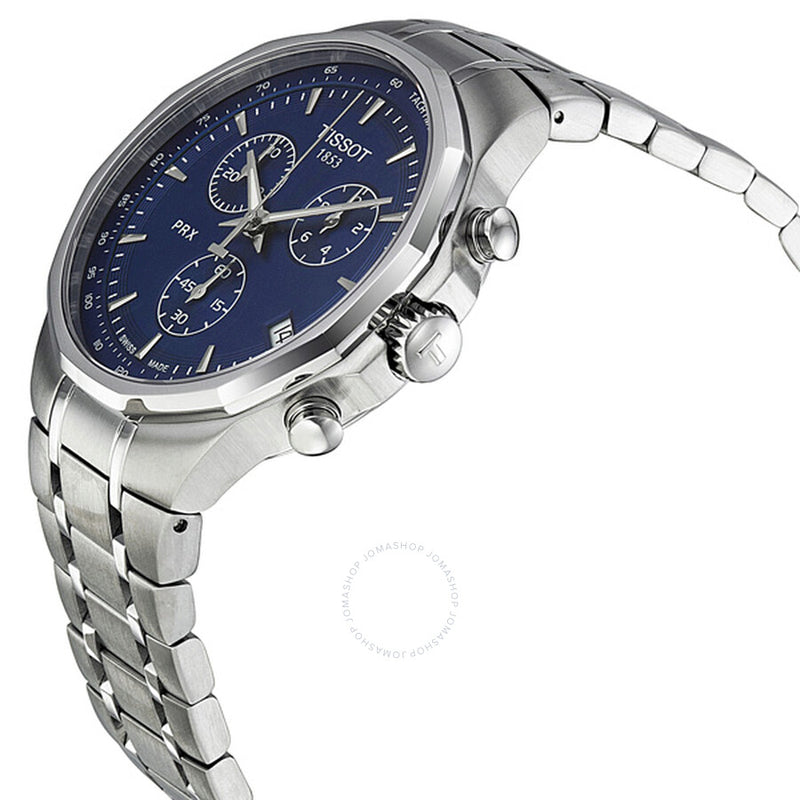 Tissot PRX Classic Chronograph Blue Dial Men's Watch T0774171104100 - The Watches Men & Co #2