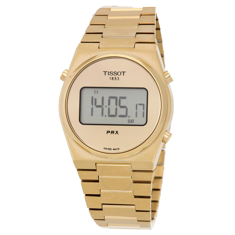 Tissot PRX Digital Quartz Gold Dial Men's Watch T1372633302000 - The Watches Men & Co