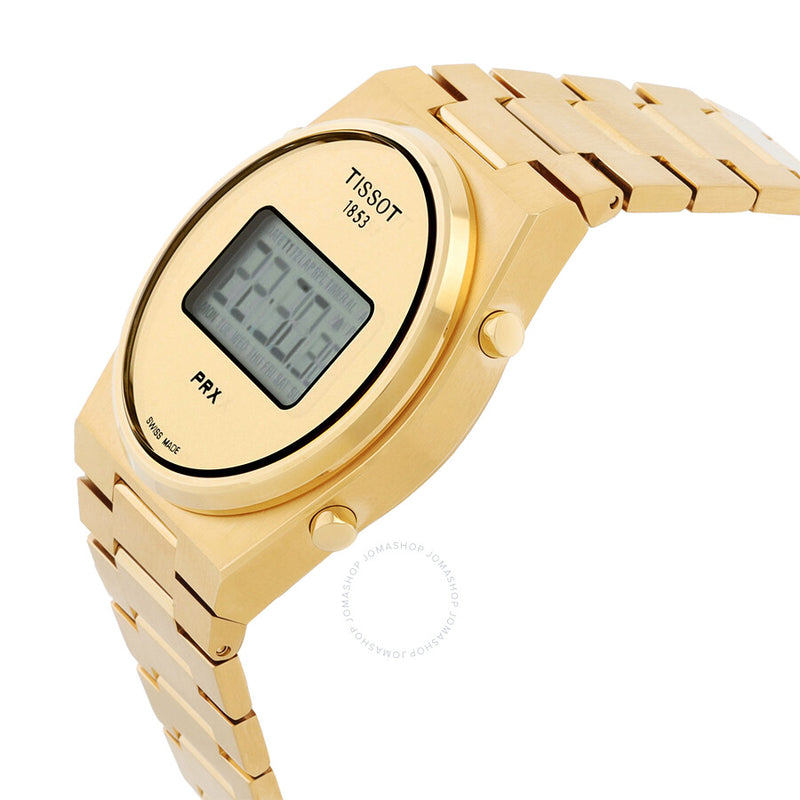 Tissot Prx Quartz Digital Gold Dial Unisex Watch T1374633302000 - The Watches Men & Co #2
