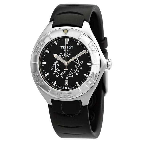 Tissot Quartz Black Dial Black Rubber Men's Watch T12.1.591.91 - The Watches Men & Co