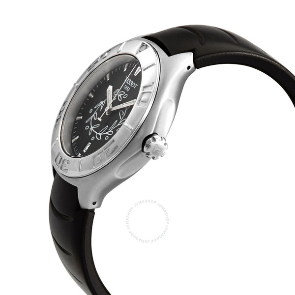 Tissot Quartz Black Dial Black Rubber Men's Watch T12.1.591.91 - The Watches Men & Co #2