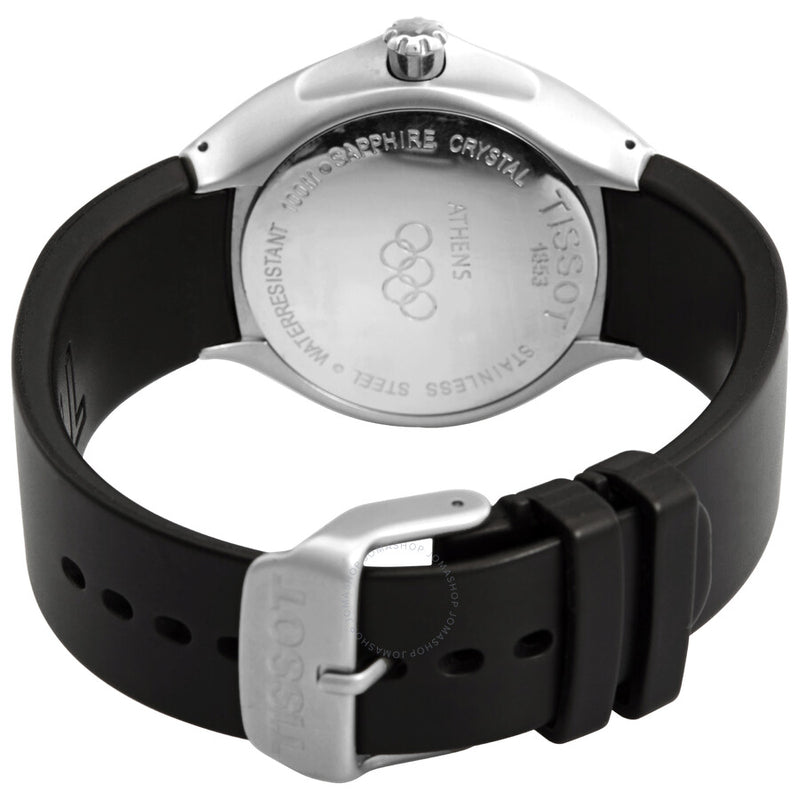 Tissot Quartz Black Dial Black Rubber Men's Watch T12.1.591.91 - The Watches Men & Co #3