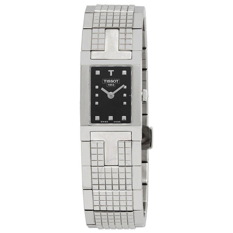 Tissot Quartz Black Dial Stainless Steel Ladies Watch T04.1.185.51 - The Watches Men & Co