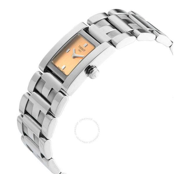 Tissot Quartz Orange Dial Ladies Watch T63.1.185.61 - The Watches Men & Co #2