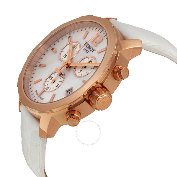 Tissot Quickster Chronograph Mother of Pearl Dial Ladies Watch T095.417.36.117.00 - The Watches Men & Co #2