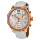 Tissot Quickster Chronograph Mother of Pearl Dial Ladies Watch T095.417.36.117.00 - The Watches Men & Co