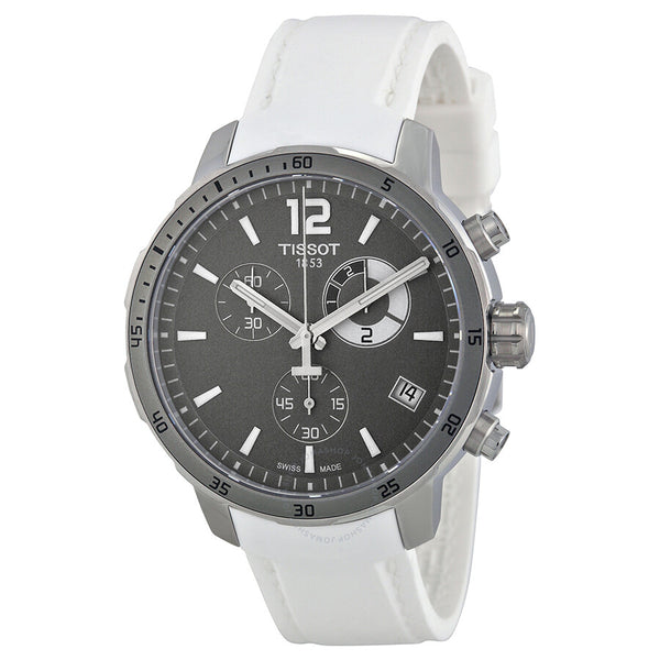 Tissot Quickster Grey Dial White Silicone Men's Watch T0954491706700 - The Watches Men & Co