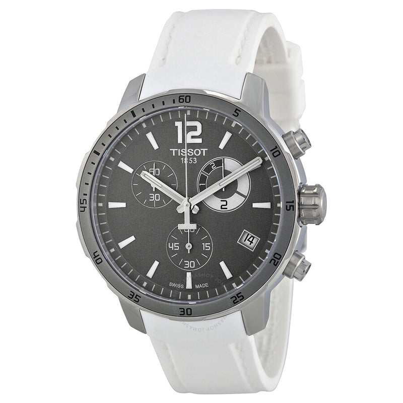 Tissot Quickster Grey Dial White Silicone Men's Watch T0954491706700 - The Watches Men & Co
