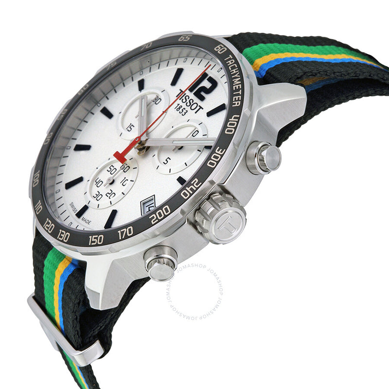 Tissot Quickster White Dial Striped Nylon Men's Watch T0954171703702 - The Watches Men & Co #2