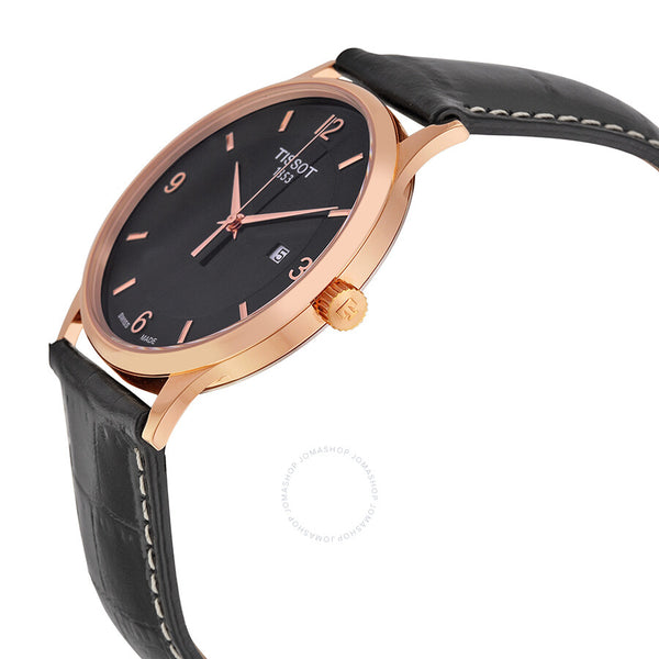 Tissot Rose Dream Quartz Black Dial Black Leather Men's Watch T914.410.46.057.00 - The Watches Men & Co #2