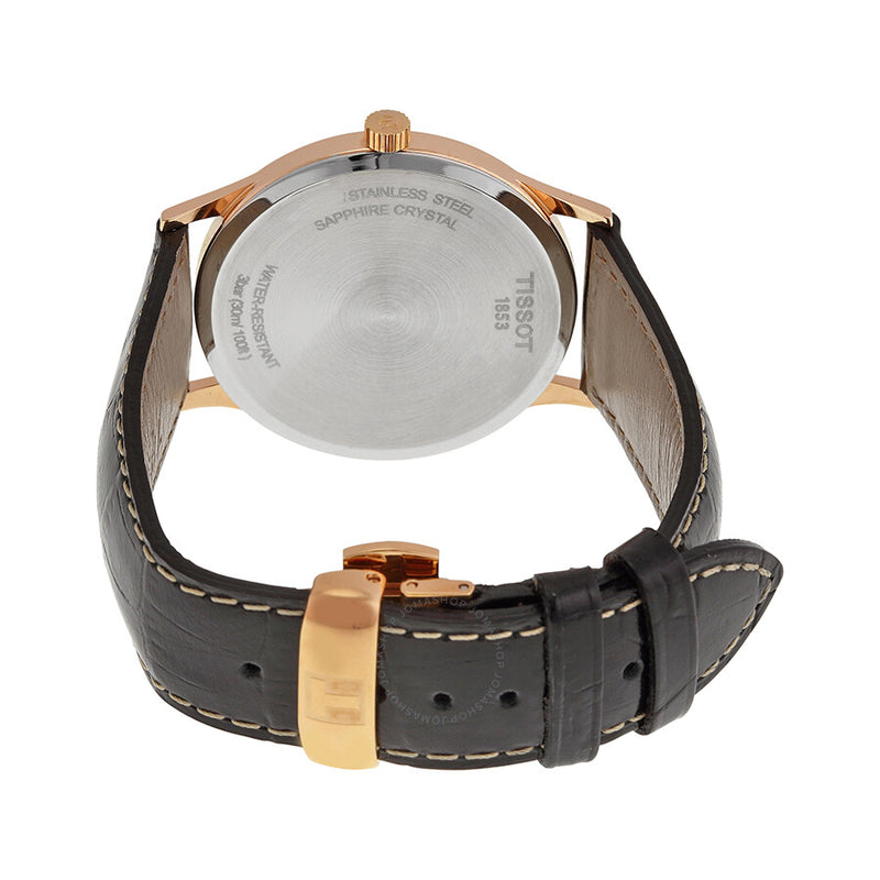 Tissot Rose Dream Quartz Black Dial Black Leather Men's Watch T914.410.46.057.00 - The Watches Men & Co #3