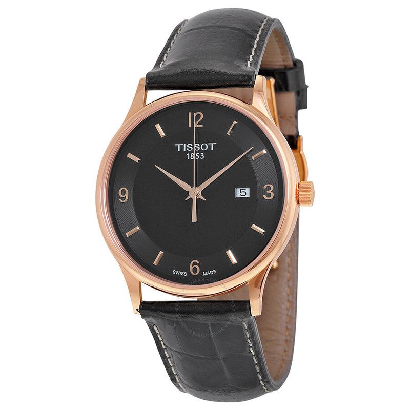 Tissot Rose Dream Quartz Black Dial Black Leather Men's Watch T914.410.46.057.00 - The Watches Men & Co