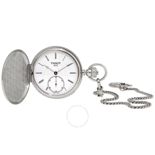 Tissot Savonnette Hand Wind White Dial Men's Pocket Watch T867.405.19.013.00 - The Watches Men & Co