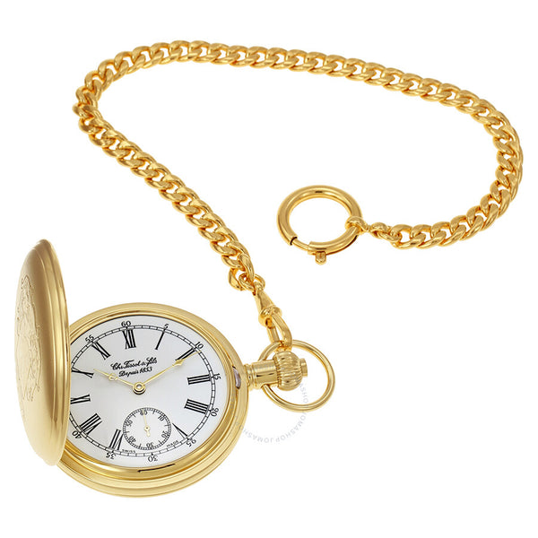 Tissot Savonnette Mechanical Golden Brass Pocket Watch T83445113 - The Watches Men & Co