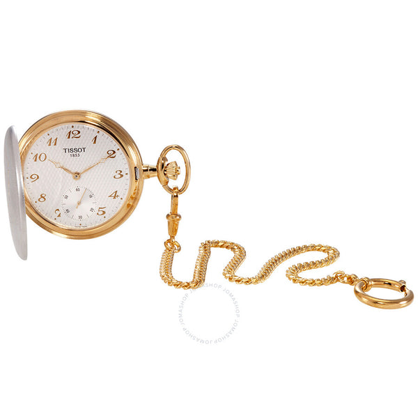 Tissot Savonnettes Hand Wind Silver Dial Unisex Pocket Watch T83945732 - The Watches Men & Co