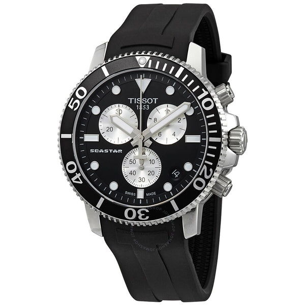 Tissot Seastar 1000 Chronograph Black Dial Men's Watch T120.417.17.051.00 - The Watches Men & Co
