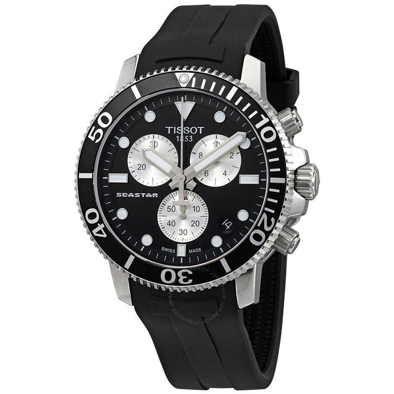 Tissot Seastar 1000 Chronograph Black Dial Men's Watch T120.417.17.051.00 - The Watches Men & Co