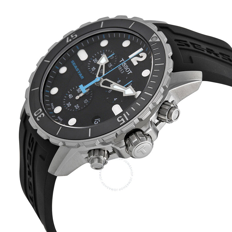 Tissot Seastar 1000 Chronograph Black Dial Men's Watch T0664171705700 - The Watches Men & Co #2