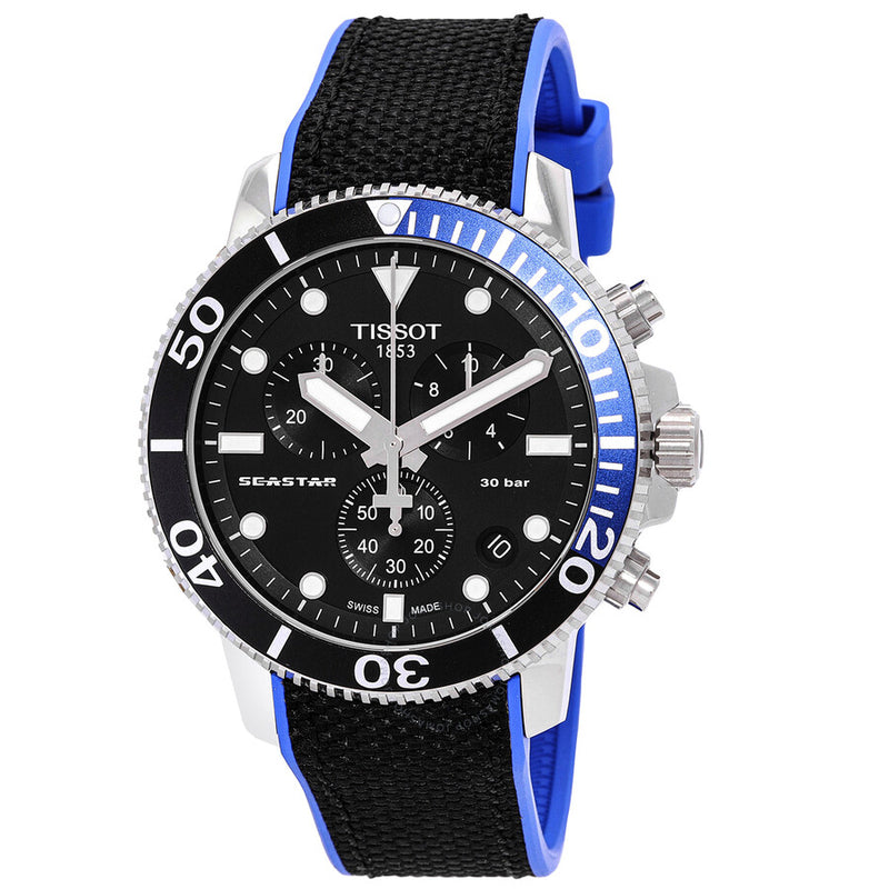 Tissot Seastar 1000 Chronograph Quartz Black Dial Men's Watch T120.417.17.051.03 - The Watches Men & Co