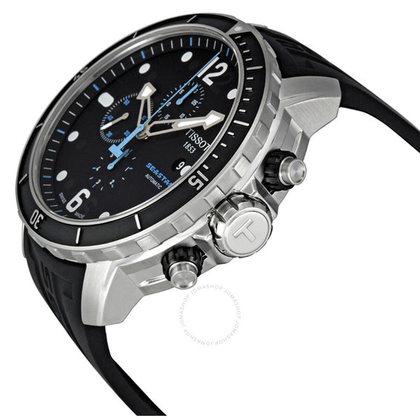 Tissot Seastar Chronograph Automatic Black Dial Men's Watch T0664271705700 - The Watches Men & Co #2