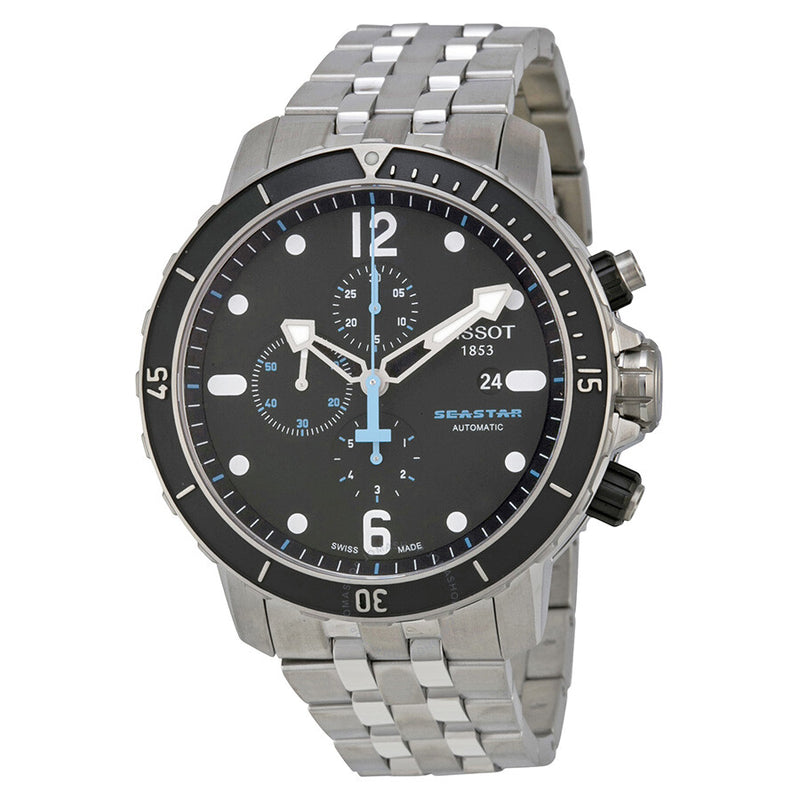 Tissot Seastar Chronograph Black Dial Men's Watch T0664271105700 - The Watches Men & Co