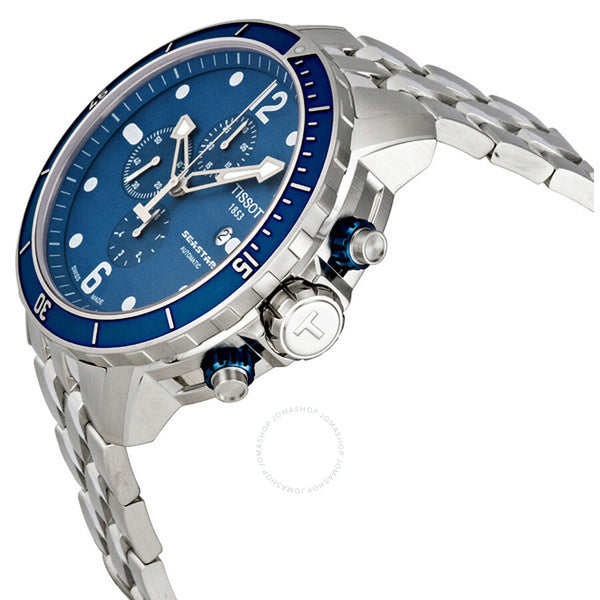 Tissot Seastar Chronograph Blue Dial Men's Watch T066.427.11.047.00 - The Watches Men & Co #2
