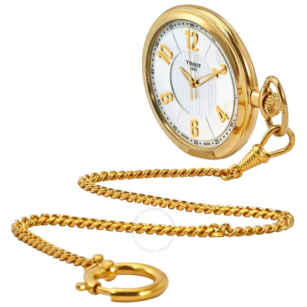 Tissot Silver Lepine Gold-tone Pocket Watch T82.4.550.32 - The Watches Men & Co #2