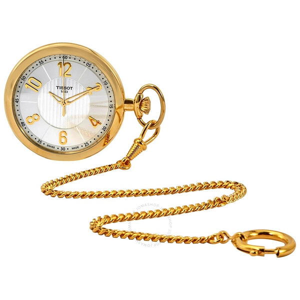 Tissot Silver Lepine Gold-tone Pocket Watch T82.4.550.32 - The Watches Men & Co