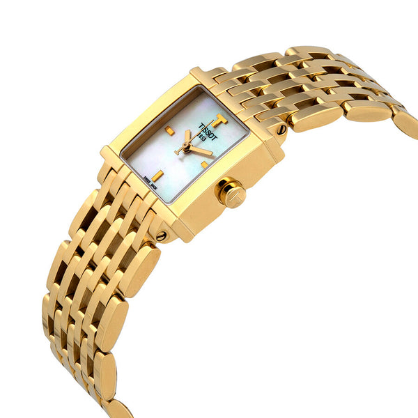 Tissot Six-T Mother of Pearl Dial Gold-Tone Ladies Watch T02.5.181.85 - The Watches Men & Co #2