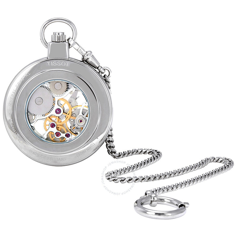 Tissot Skeleton Dial Hand Wound Pocket Watch T853.405.19.412.00 - The Watches Men & Co #3