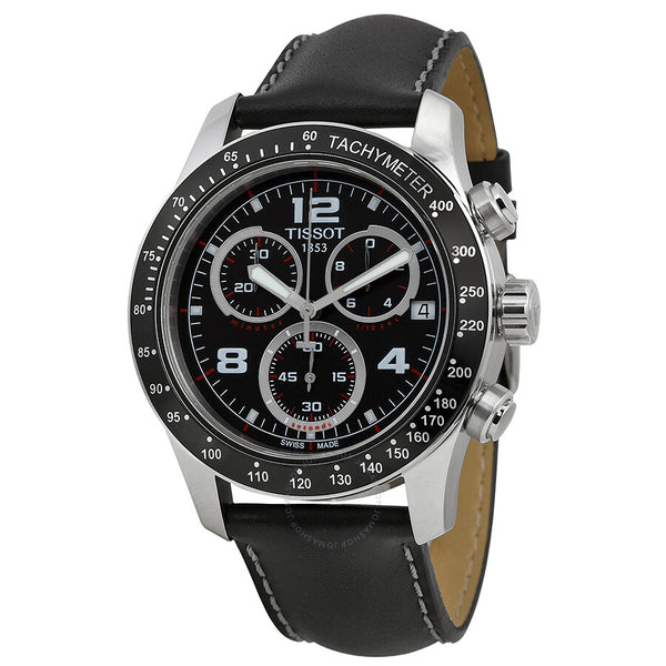 Tissot Sport V8 Black Dial Black Leather Men's Watch T039.417.16.057.02 - The Watches Men & Co