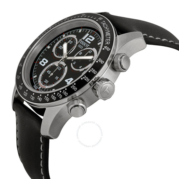 Tissot Sport V8 Black Dial Black Leather Men's Watch T039.417.16.057.02 - The Watches Men & Co #2