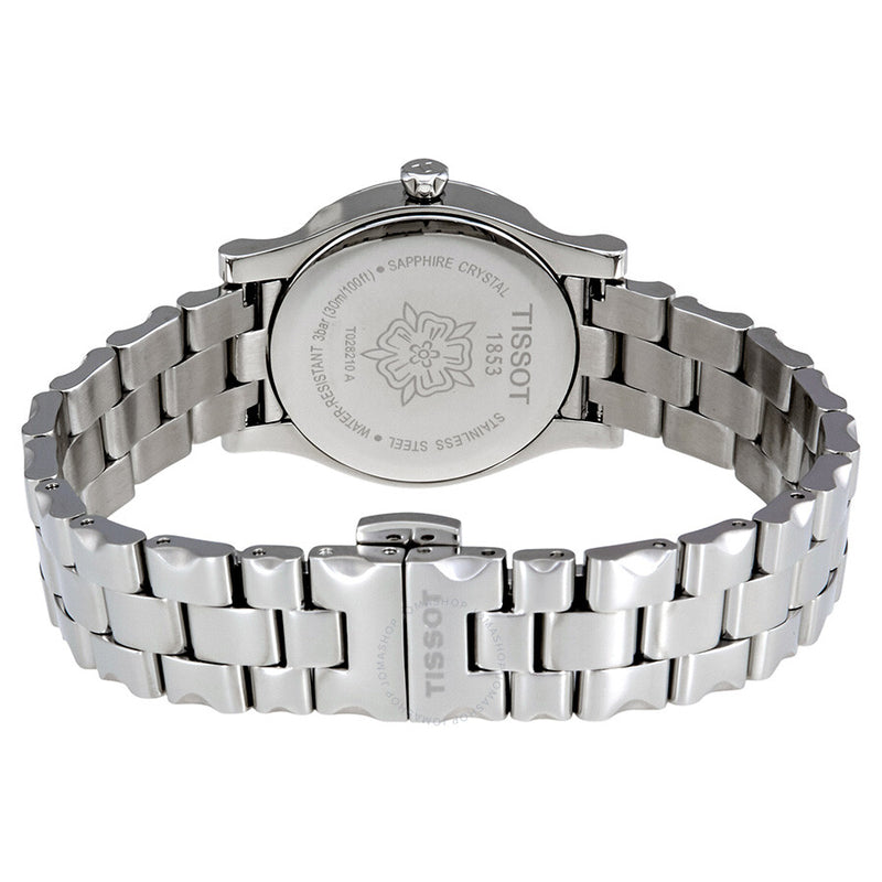 Tissot Stylis-T White Mother of Pearl Dial Diamond Ladies Watch T028.210.11.117.00 - The Watches Men & Co #3