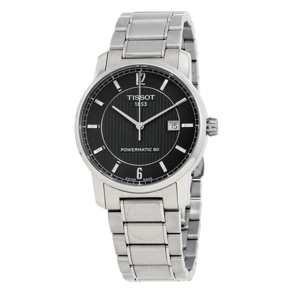 Tissot T-Classic Titanium Automatic Black Dial Men's Watch T0874074405700 - The Watches Men & Co
