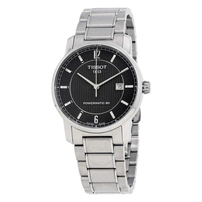 Tissot T-Classic Titanium Automatic Black Dial Men's Watch T0874074405700 - The Watches Men & Co