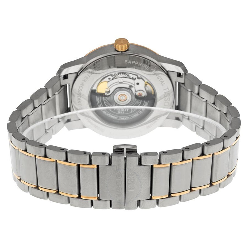 Tissot T-Classic Two-Tone Titanium Automatic Black Dial Men's Watch T0874075506700 - The Watches Men & Co #3