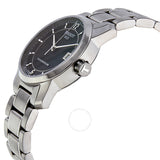 Tissot T-Classic Automatic Black Dial Titanium Ladies Watch T0872074405700 - The Watches Men & Co #2