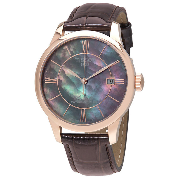 Tissot T-Classic Automatic Brown Mother of Pearl Ladies Watch T006.407.36.388.00 - The Watches Men & Co